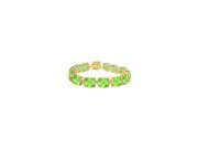Oval Peridot Bracelet in 18K Yellow Gold Vermeil 50 CT TGW August Birthstone Jewelry