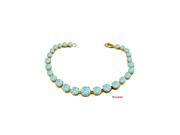 March Birthstone Aquamarine Graduated Bead Bracelet