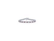 Ruby and Diamond Tennis Bracelet with 5.00 CT TGW on Platinum