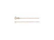 Solid Diamond Cut Bead Chain Necklace 14K Rose Gold