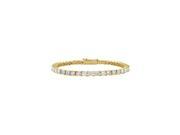 Cubic Zirconia Tennis Bracelet in 14K Yellow Gold 2 CT TGW April Birthstone Jewelry