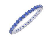 Sapphire Eternity Bangle Platinum 10.00 CT TGW