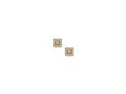 April Birthstone Diamond Square Earrings in 14K Yellow Gold 0.33 CT TDW