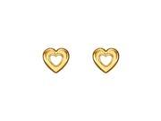 Valentine 18K Yellow Gold Vermeil Heart Stud Earrings