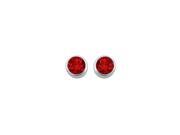 Created Ruby Solitaire Stud Earrings in 14kt White Gold 2.00.ct.tgw