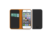 iLuv Black Diary Premium Leather Book Case For iPhone 5 ICA7J343BLK