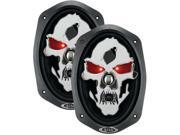 BOSS AUDIO SK693 PHANTOM SKULL 3 WAY BLACK INJECTION CONE WITH CUSTOM TOOLED SKULL COVER 6 X 9