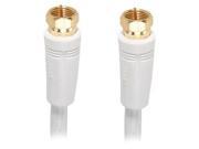 White Rg 6 Coaxial Cable With Ends 100 Feet RCA TV Wire and Cable VHW111N White