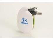 Recoil Automatic Cord Winder for Headphones USB Cables Phone Tablet and Reader Chargers. White Medium RC02B MWSP