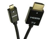 Arrowmounts 10Ft HDMI Male to Micro D RedMere Slim Cable 36AWG AM PB181316