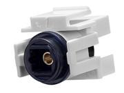 Keystone Jack Toslink Female to Female Coupler Adapter White 8729