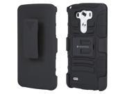 Belt Clip Armor Case w Stand for LG G3 Black 12254