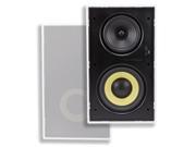 6 1 2 Inches Dual Woofer Micro Flange In Wall Speaker Pair 7604