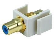 Keystone Jack Modular RCA w Blue Center Ivory 6551