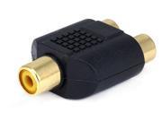RCA Jack to 2 RCA Jack Splitter Adaptor Gold Plated 7187