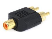 RCA Jack to 2 RCA Plug Splitter Adaptor Gold Plated 7195