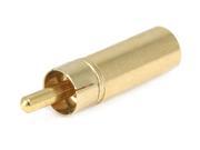 Monoprice Metal RCA Plug to 3.5mm Mono Jack Adapter Gold Plated