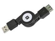Monoprice USB 2.0 Retractable Cable A Male to A Female 2.5 Ft