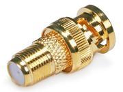 BNC Male to F Female Adaptor Gold Plated 4125