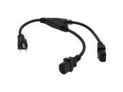 Arrow 1.5Ft Y Power Cord 5 15P to C 13 Black SJT 18 3 AM PWRCRD 346BK