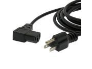 Arrow 6Ft Computer Power Cord 5 15P to C 13 Right Angle Black SVT 18 3 AM PWRCRD 144BK