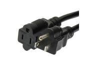 Arrow 6Ft Power Cord 5 15P to 5 15R Black SJT 16 3 AM PWRCRD 321BK