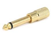 Metal 6.35mm 1 4 Inch Mono Plug to 3.5mm Stereo Jack Adaptor Gold Plated 7167