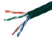 Monoprice 1000FT 24AWG Cat5e 350MHz UTP Stranded In Wall Rated CM Bulk Ethernet Bare Copper Cable Green