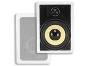 Monoprice Caliber In Wall Speakers 8 Inch Fiber 2 Way pair