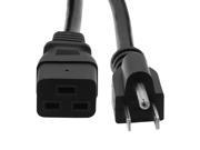 Arrow 3Ft Power Cord 5 15 to C19 Black SJT 14 3 AM PWRCRD 343BK