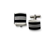 Men s Stainless Steel and Enamel Cuff Links