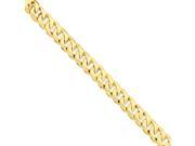 14K Yellow Gold 12mm Traditional Link Bracelet 8 Inch