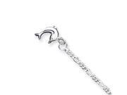 Dolphin Anklet in Sterling Silver 10 Inch
