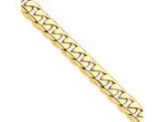 14K Yellow Gold 8.75mm Rounded Curb Bracelet 8 Inch