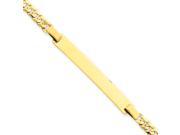 14K Yellow Gold 4.75mm Curb Link ID Bracelet 7 Inch