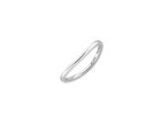 1.5mm Stackable Sterling Silver Curved Smooth Band Size 5