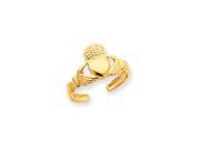 Claddagh Toe Ring in 14K Yellow Gold