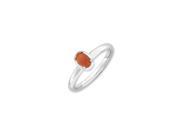Sterling Silver Stackable Red Agate Ring size 8
