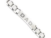 Stainless Steel Dad ID 8.75 Inch Bracelet