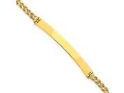 14 Karat Yellow Gold Two Strand Rope ID Bracelet 7 Inch