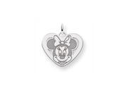 Disney s Minnie Mouse Heart Charm in Sterling Silver