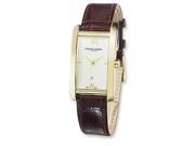 Men s Brown Leather Band Watch by Charles Hubert