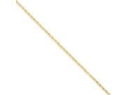 1 mm Rope Bracelet in 14 Karat Yellow Gold 7 inch