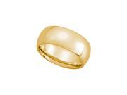 8mm Light Domed Comfort Fit Wedding Band in 14K Yellow Gold Size 6