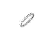 2.25mm Stackable Sterling Silver Beaded Band Size 7