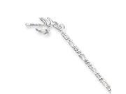 Palm Tree Anklet in Sterling Silver 9 Inch
