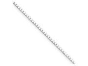 Sterling Silver 1.25mm Box Chain Anklet 9 inch