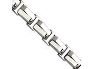Stainless Steel Polished Double Link 8.5 Inch Bracelet