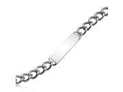 10mm Stainless Steel Polished ID Bracelet 8.5 Inch