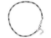 3mm Two Tone Diamond Cut Anklet in Sterling Silver 9 10 Inch